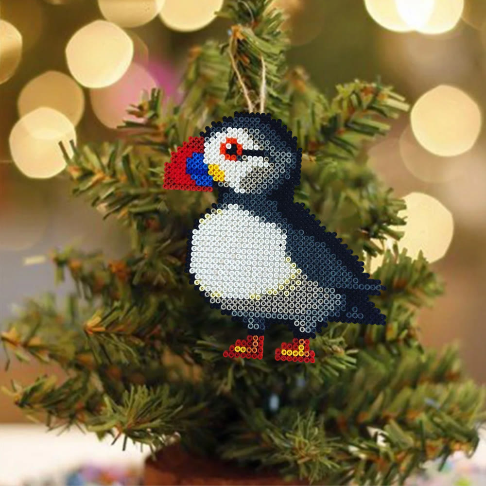 Rubbyoo Perler Beads Kit - Puffin Bird | Unique Bird Craft | Handmade Pixel Artwork - image 3