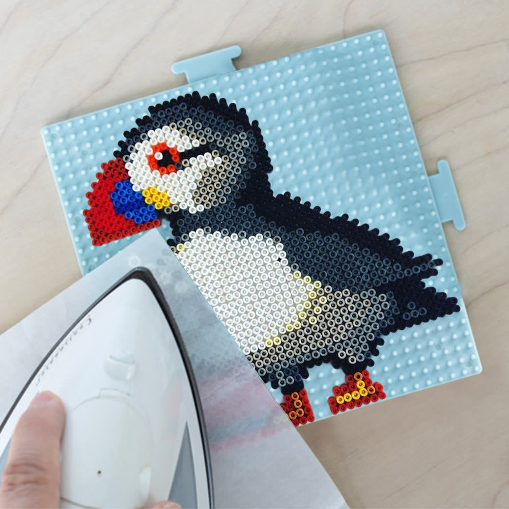 Rubbyoo Perler Beads Kit - Puffin Bird | Unique Bird Craft | Handmade Pixel Artwork - image 1