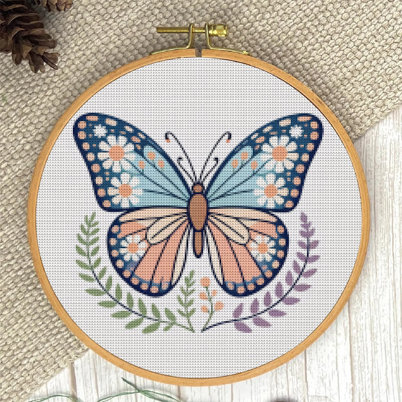  Cross Stitch Kit - Charming Butterfly | Diy Forest Animal Craft | Perfect Gift For Insect Lovers  - image 3