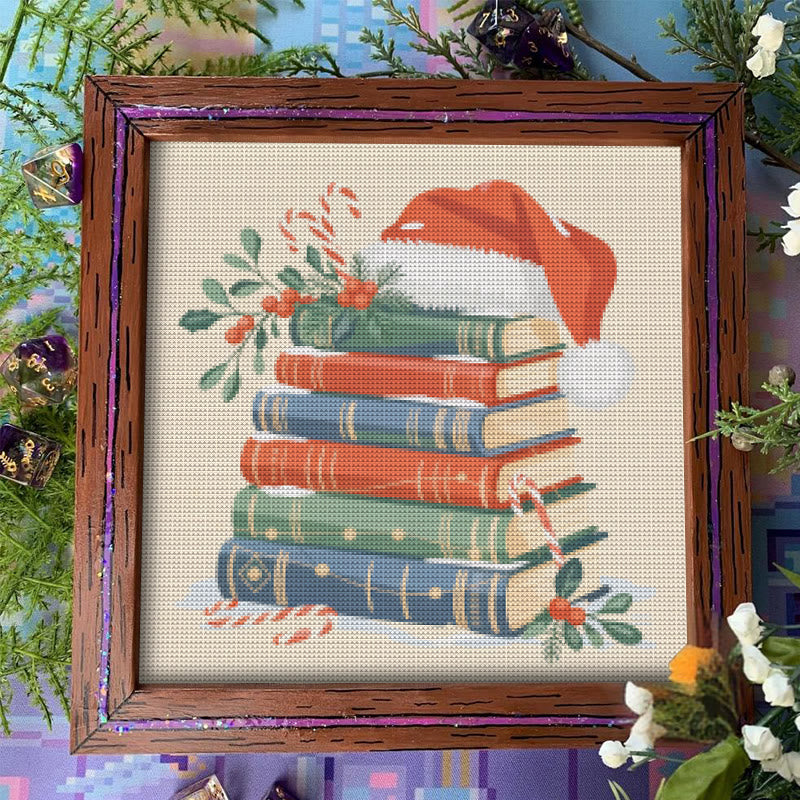 Cross Stitch Kit - Christmas Book | Christmas Home Decoration | Creative Needle Artwork - Christmas Book - image 0