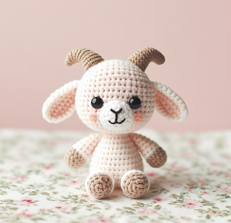 Diy Handmade Goat Crochet Kit -  Adorable Crocheted Animal | Nice Gift For Kids  - Diy Handmade Goat Crochet Kit - image 0