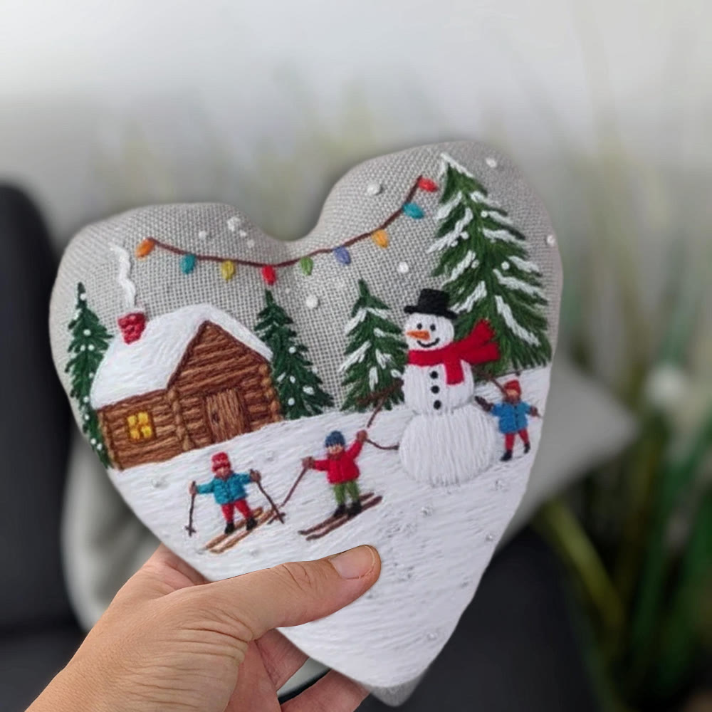 Rubbyoo Heart Embroidery Kit - Winter Snowman | Christmas Handmade Decor | Diy Holiday Gift - image 7