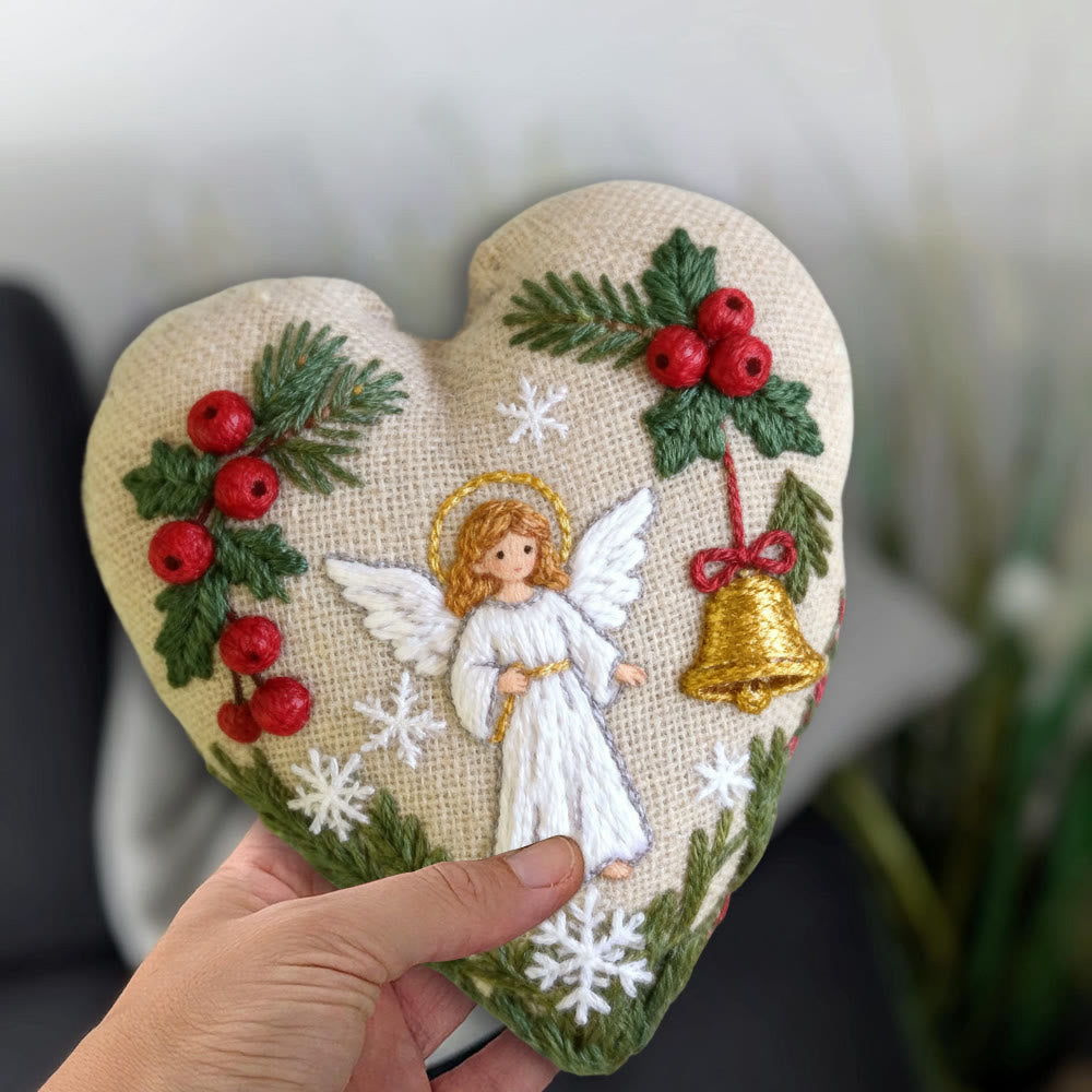 Rubbyoo Heart Embroidery Kit - Angel Blessing  |  Handmade Christmas Collection | Home Hanging Craft  - image 8
