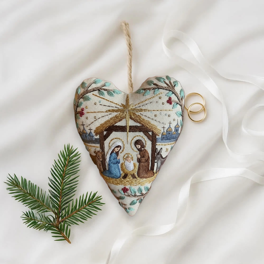 Rubbyoo Heart Embroidery Kit - Christmas Nativity | Stitch Handmade Craft | Diy Hanging Craft  - image 9