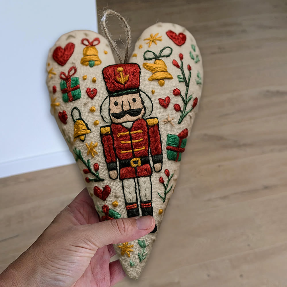 Rubbyoo Heart Embroidery Kit - Nutcracker | Christmas Tree Decoration | Nice Festive Gift  - image 3
