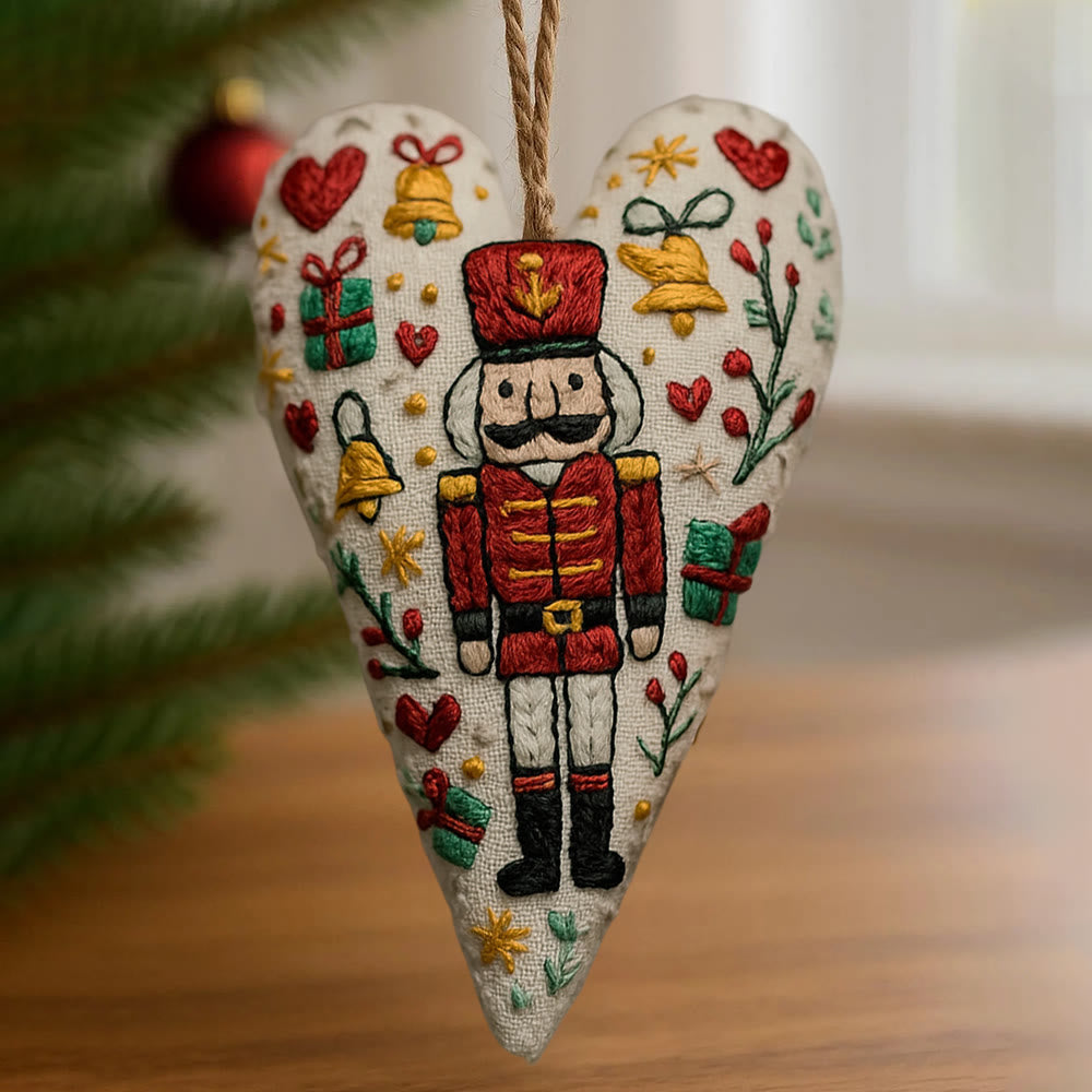 Rubbyoo Heart Embroidery Kit - Nutcracker | Christmas Tree Decoration | Nice Festive Gift  - image 2