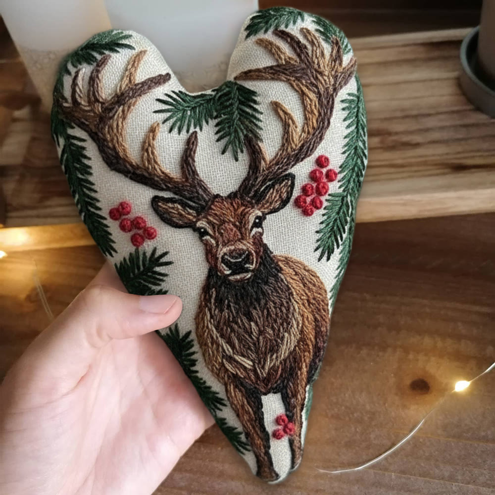 Rubbyoo Heart Embroidery Kit - The King Of Deer | Christmas Animal Craft | Decorative Needle Art  - image 4