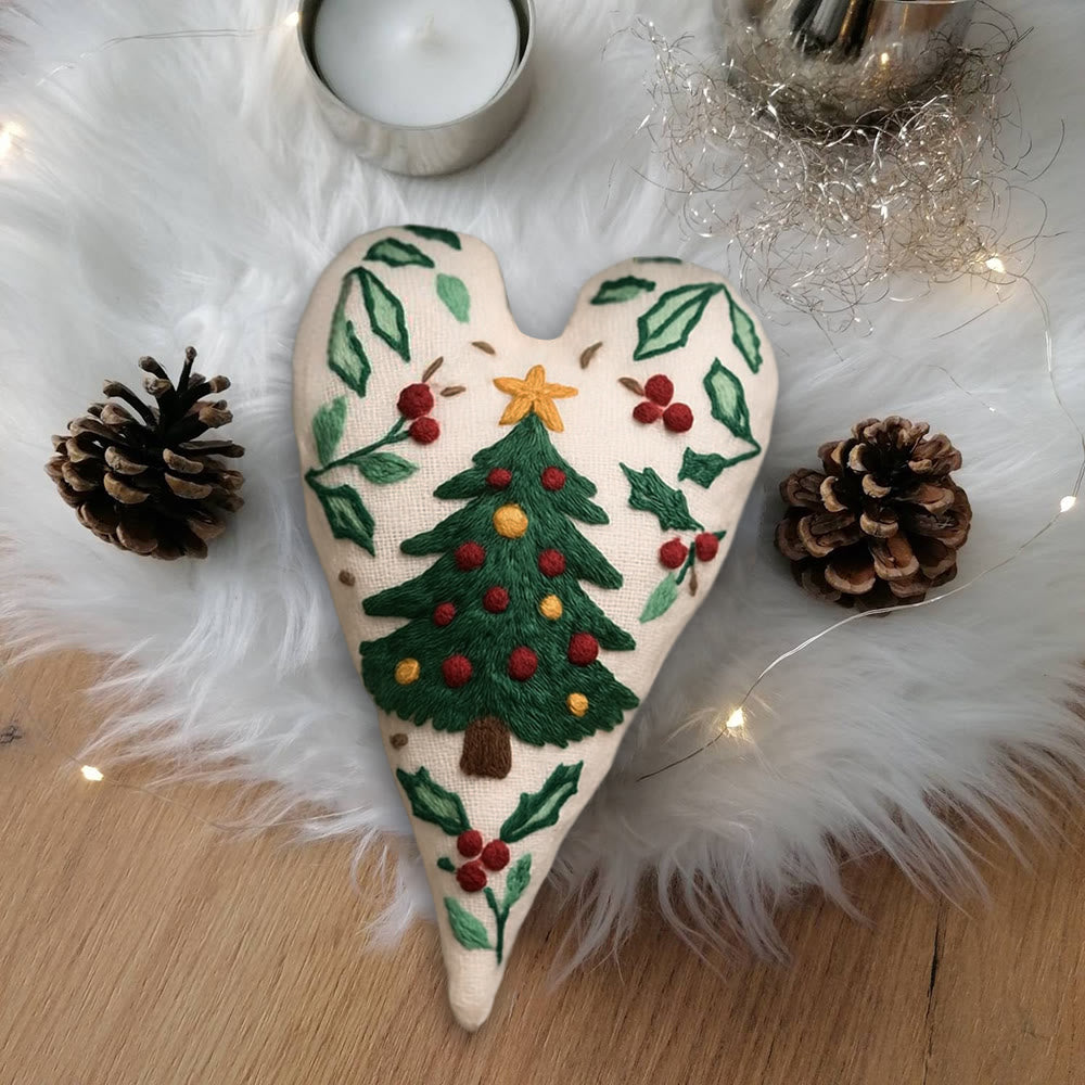 Rubbyoo Heart Embroidery Kit - Christmas Tree | Perfect Handmade Gift For Kid | Diy Needle Art  - image 6