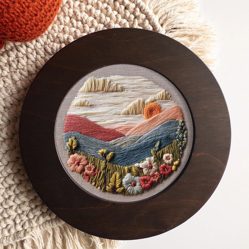 Rubbyoo Embroidery Kit - Charming Mountain | Unique Housewarming Gifts | Perfect For Desk Decor - image 5