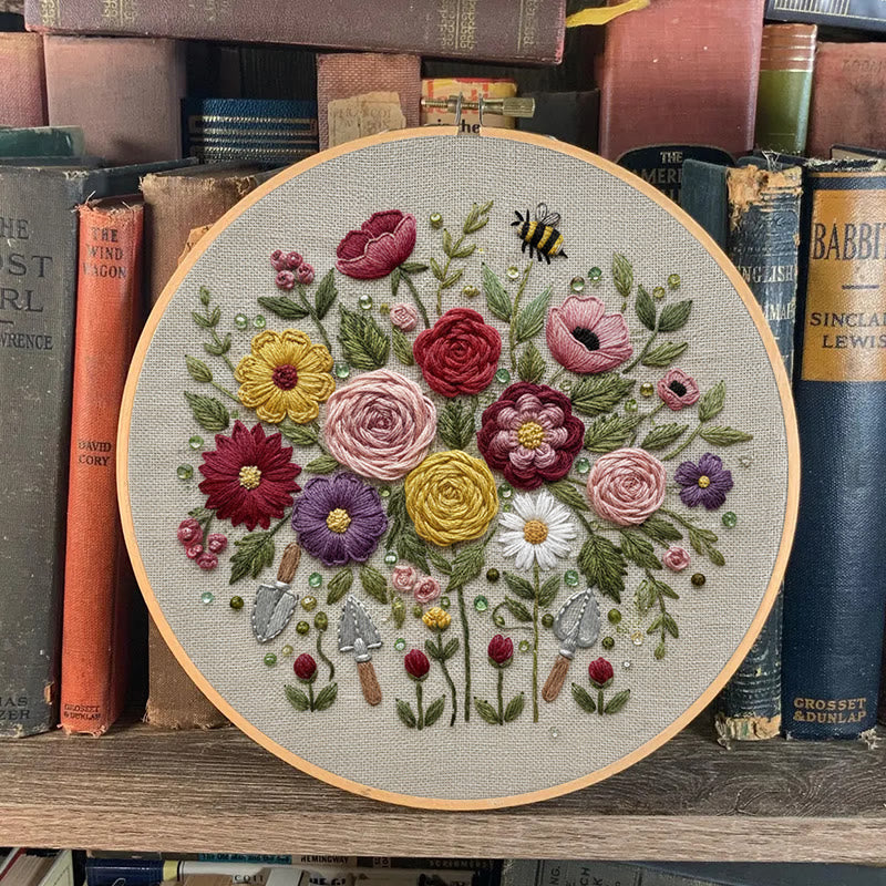 Rubbyoo Embroidery Kit - Fantastic Flower | Floral Room Ornament | Handmade Birthday Gifts - image 6