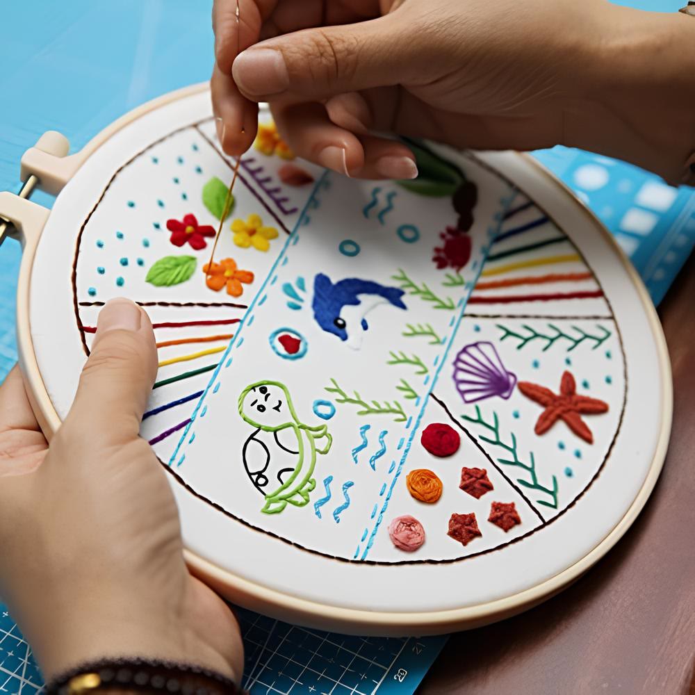 Rubbyoo 3-piece Embroidery Starter Kit - Diy Hoop Art For Beginner | Perfect  Handmade Stitch Practice  - image 4