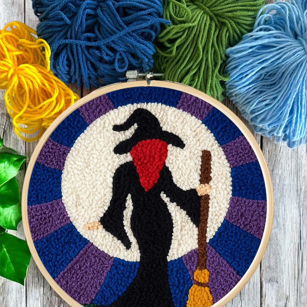 Magical Witch Punch Needle Kit - Unique Needle Coaster | Perfect For Holiday Decor - image 1