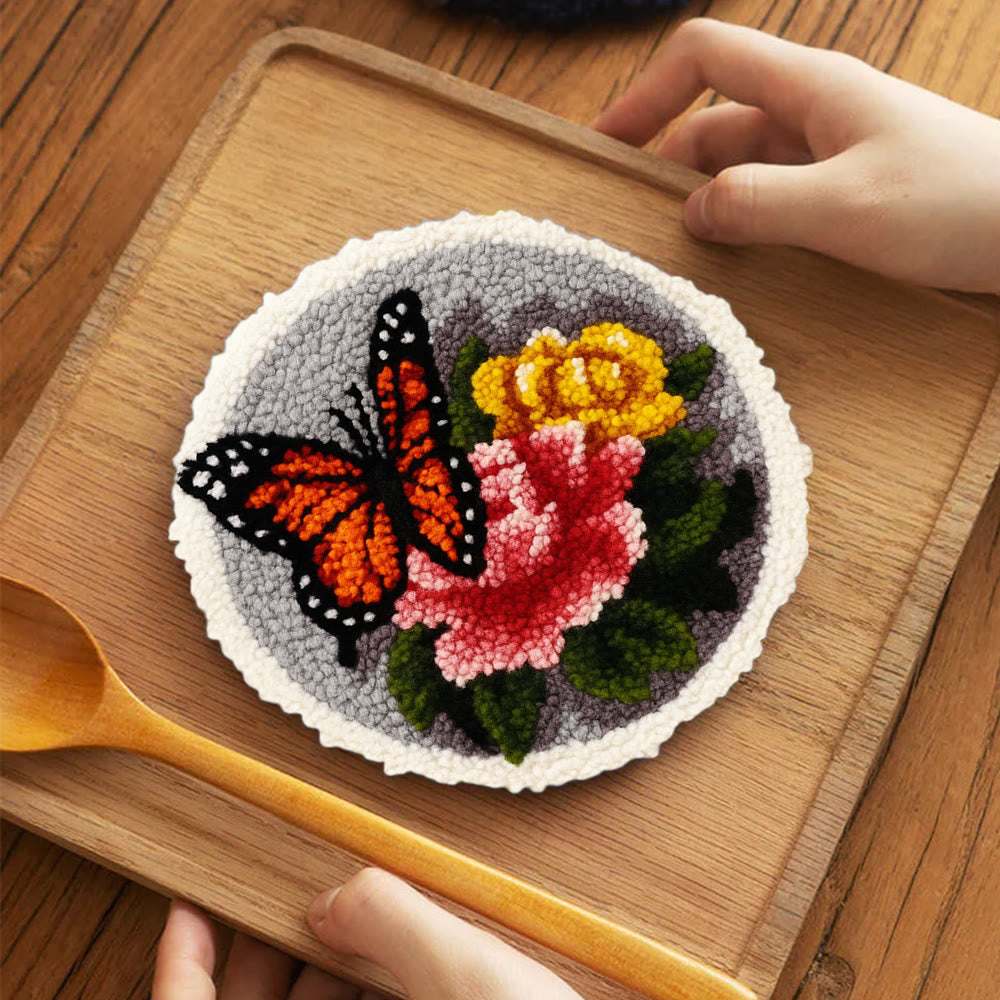 Fascinating Butterfly Punch Needle Kit - Charming Floral Craft | Perfect Handmade Gift For Her - image 11