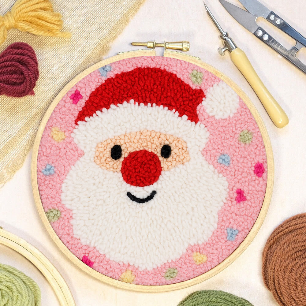 Adorable Santa Claus Punch Needle Kit - Christmas Celebration Gift | Perfect Diy Handicraft For Kid  - image 6