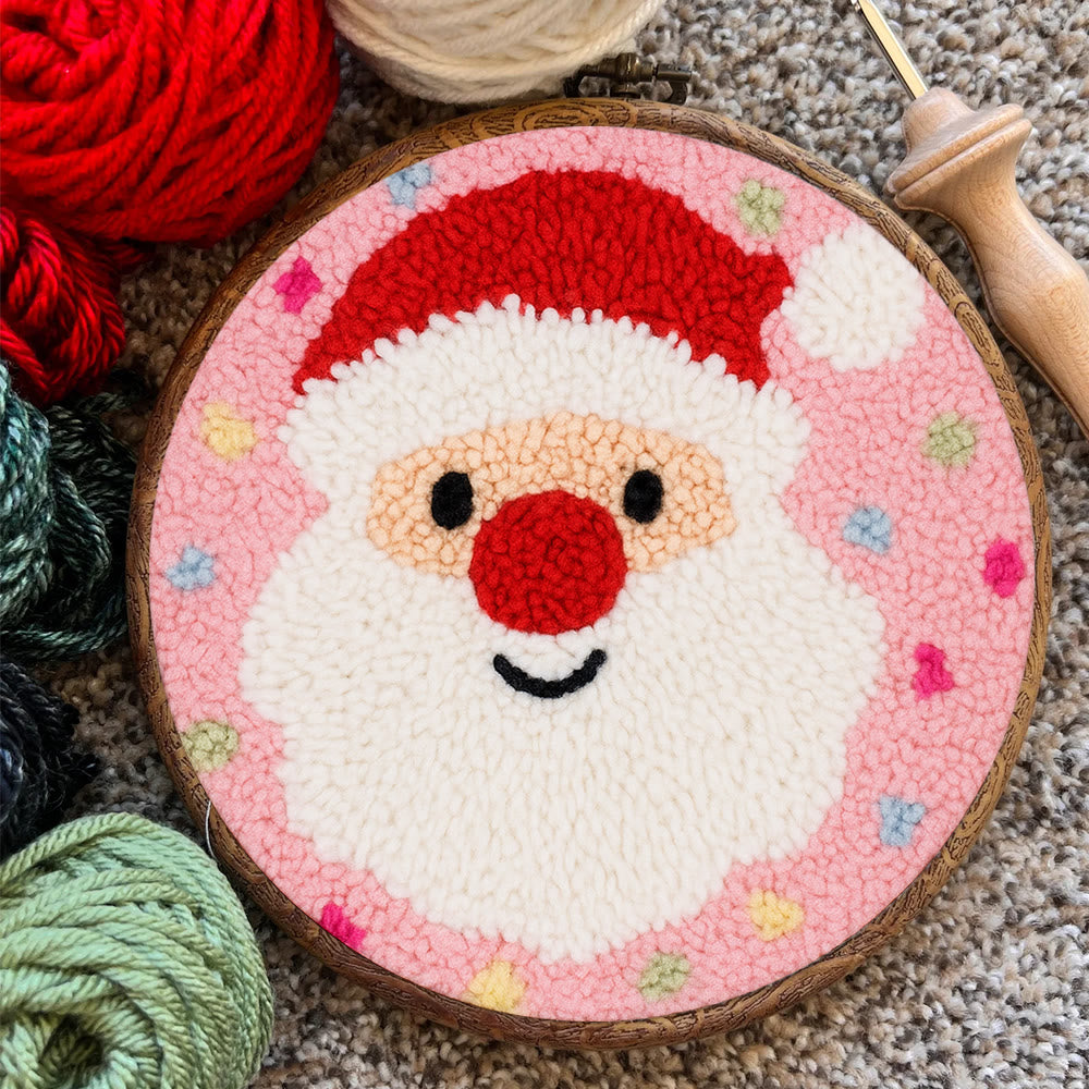 Adorable Santa Claus Punch Needle Kit - Christmas Celebration Gift | Perfect Diy Handicraft For Kid  - image 9