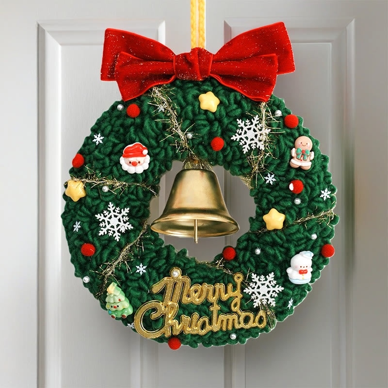 Christmas Wreath Punch Needle Kit - Unique Christmas Yarn Craft | Perfect Needlework For Home Ornament - image 2