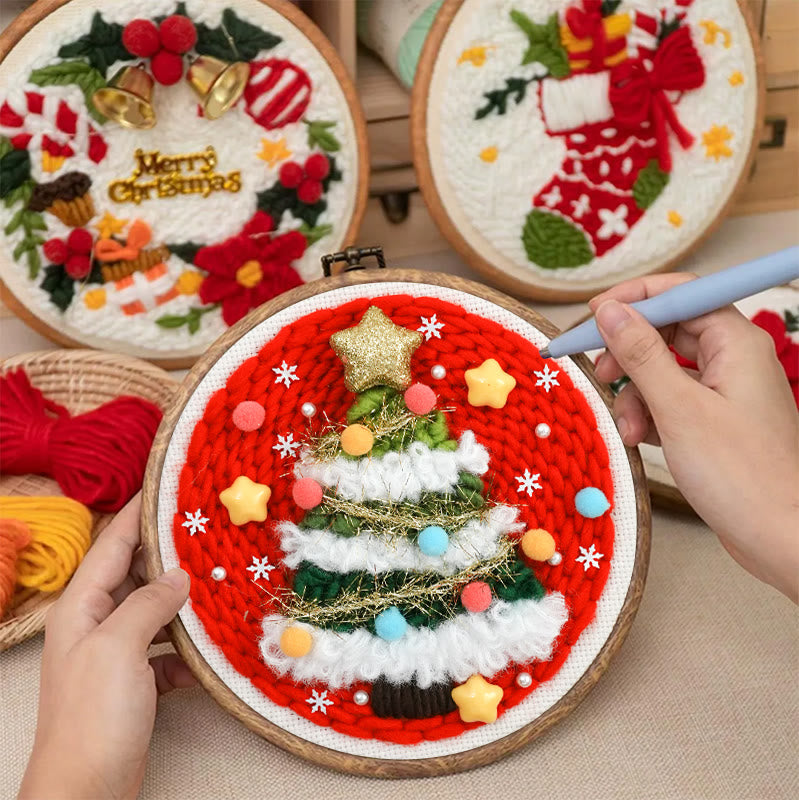 Christmas Tree Punch Needle Kit - Creative Needle Artcraft | Holiday Decorative Gifts - image 7