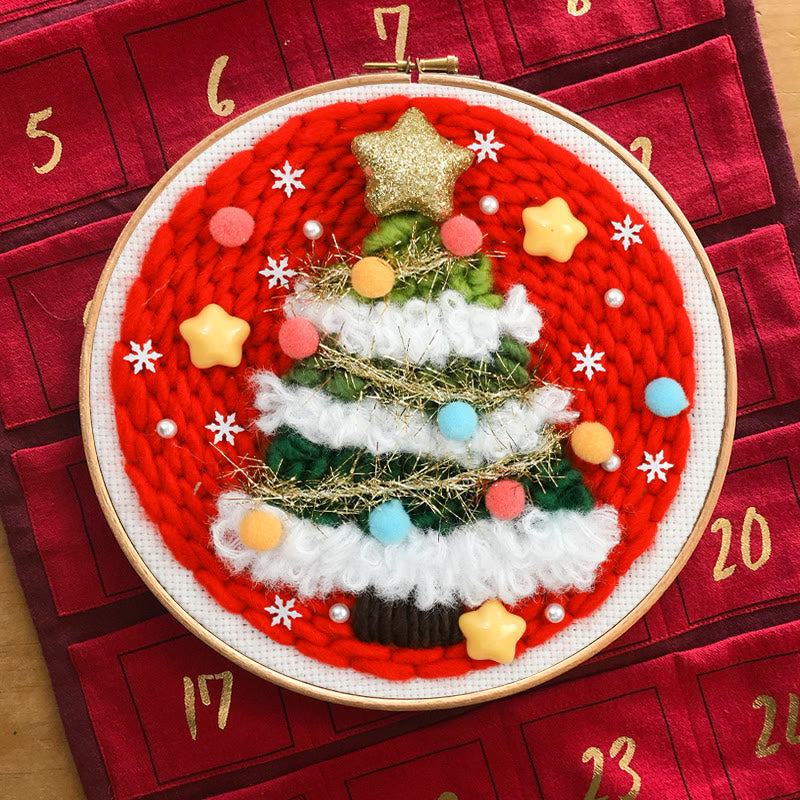 Christmas Tree Punch Needle Kit - Creative Needle Artcraft | Holiday Decorative Gifts - image 2