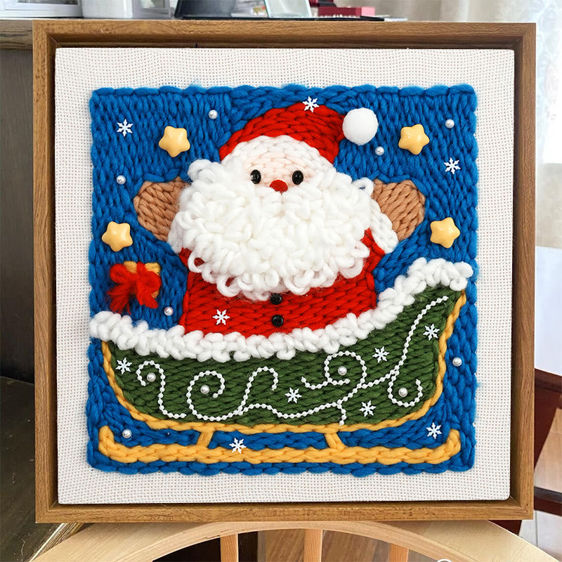 Christmas Series Square Punch Needle Kit - Personalized Needle Craft | Nice Christmas Decorative Gifts  - image 3