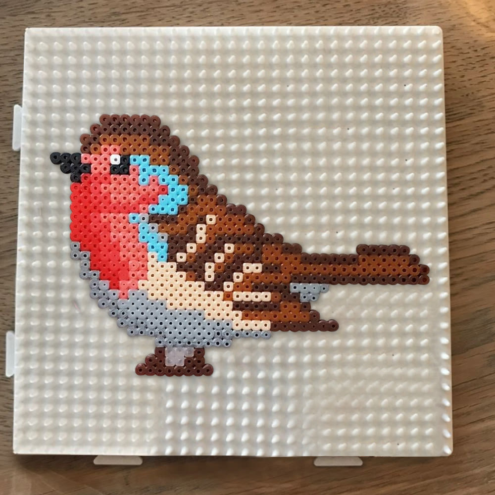 Rubbyoo Perler Beads Kit - Robin Bird | Handmade Pixel Art | Perfect Craft For Beginner - image 8
