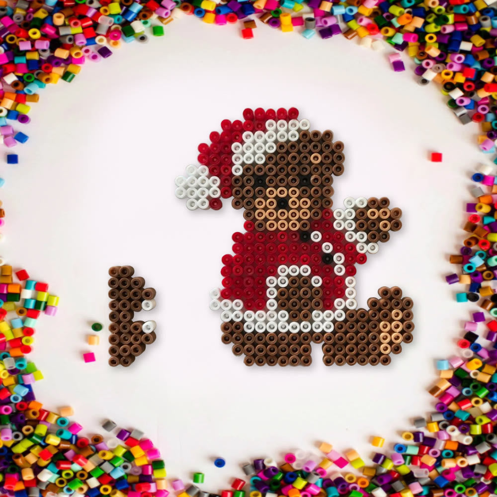 Rubbyoo Perler Beads Kit - Christmas Bear | Nice Handmade Festive Gift | Christmas Tree Hanging Decor - image 4