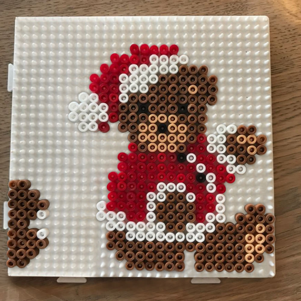 Rubbyoo Perler Beads Kit - Christmas Bear | Nice Handmade Festive Gift | Christmas Tree Hanging Decor - image 5