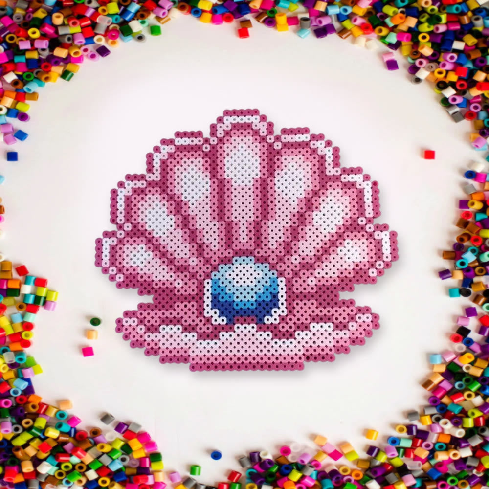 Rubbyoo Perler Beads Kit - Pink Seashell | Diy Handmade Gift Idea | Perfect Set For Fuse Beads Starter  - image 4