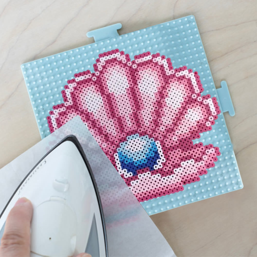 Rubbyoo Perler Beads Kit - Pink Seashell | Diy Handmade Gift Idea | Perfect Set For Fuse Beads Starter  - image 1