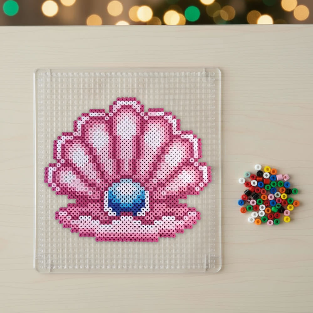 Rubbyoo Perler Beads Kit - Pink Seashell | Diy Handmade Gift Idea | Perfect Set For Fuse Beads Starter  - image 2