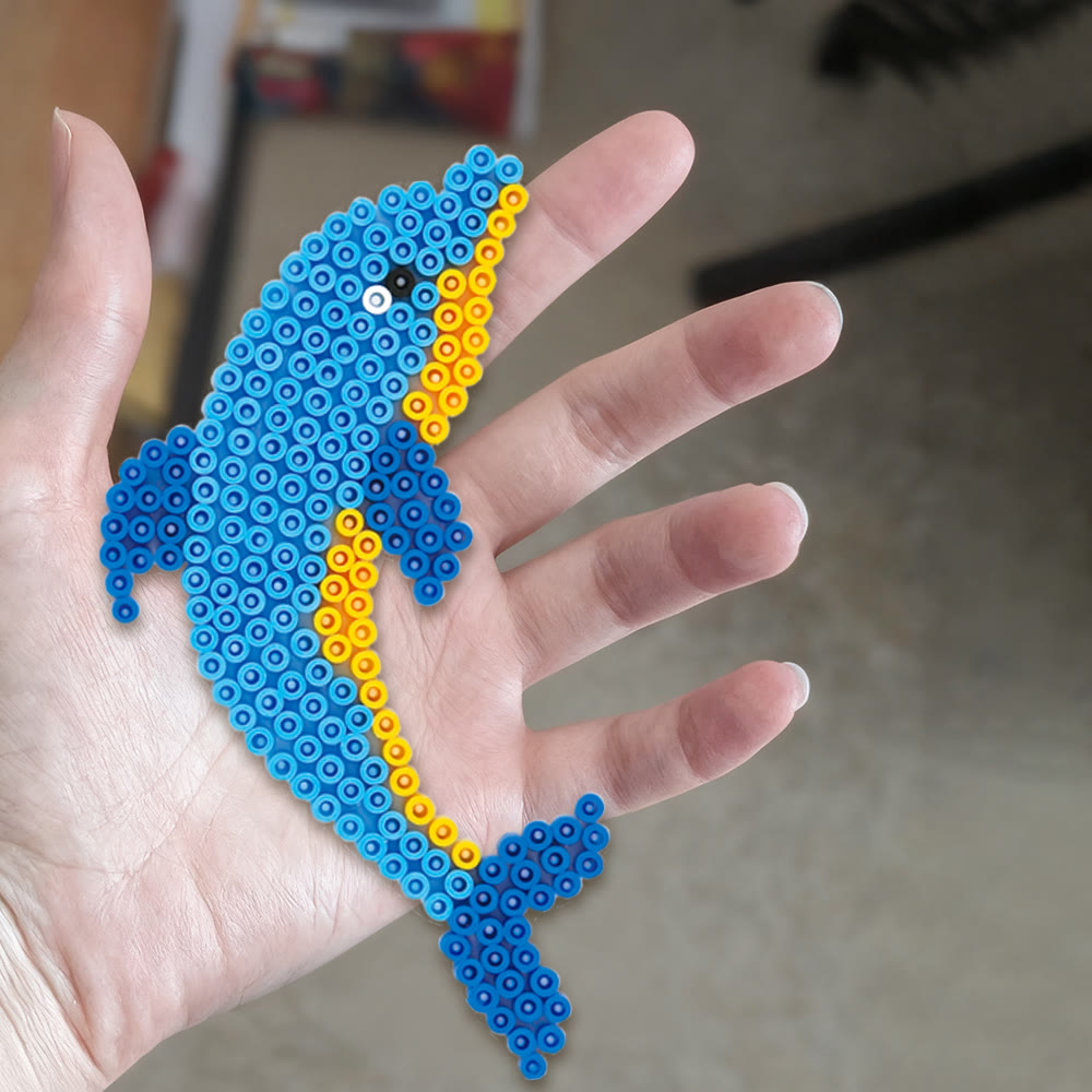 Rubbyoo Perler Beads Kit - Leaping Dolphins | Adorable Animal Craft | Diy Key Chain For Friend  - image 8