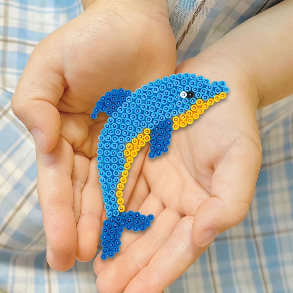 Rubbyoo Perler Beads Kit - Leaping Dolphins | Adorable Animal Craft | Diy Key Chain For Friend  - image 4