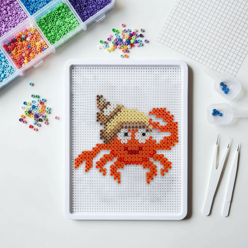 Rubbyoo Perler Beads Kit - Happy Crab | Creative Marine Animals Craft | Nice Handmade Art - image 4
