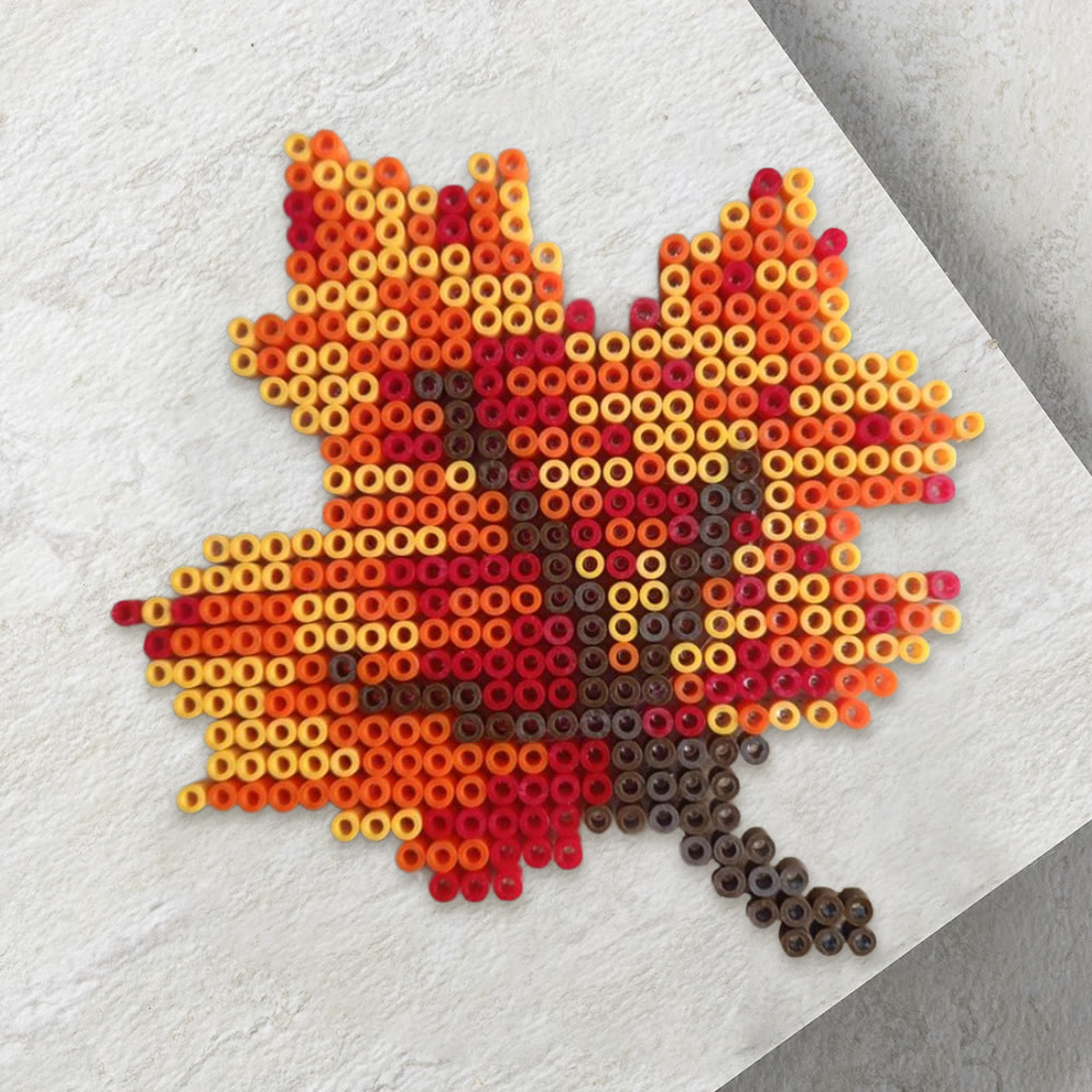 Rubbyoo Perler Beads Kit - Maple Leaves | Autumn Handmade Decorative Gifts | Perfect Craft For Diy Beginner  - image 6