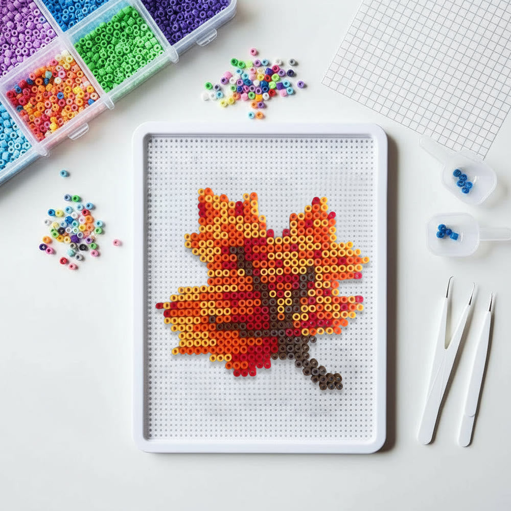 Rubbyoo Perler Beads Kit - Maple Leaves | Autumn Handmade Decorative Gifts | Perfect Craft For Diy Beginner  - image 2