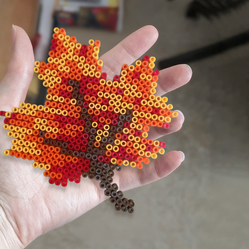 Rubbyoo Perler Beads Kit - Maple Leaves | Autumn Handmade Decorative Gifts | Perfect Craft For Diy Beginner  - image 3