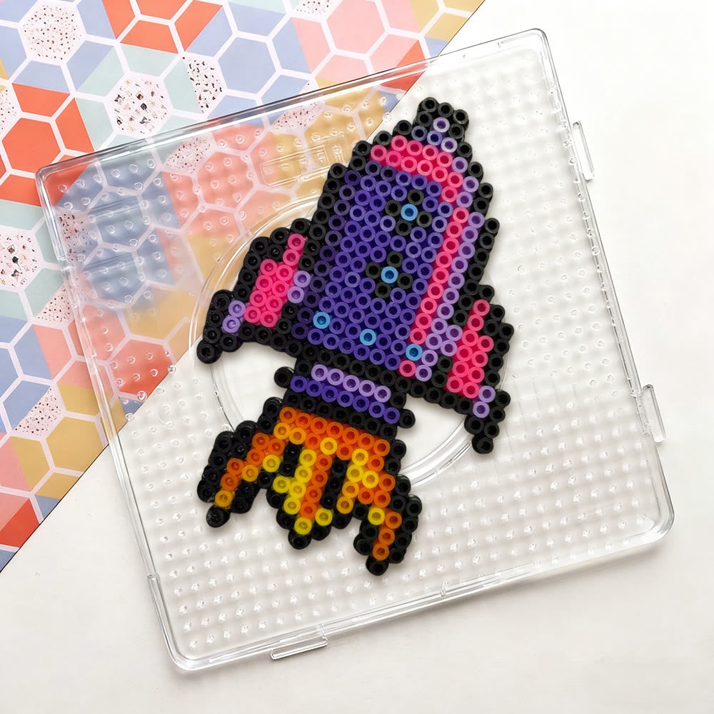 Rubbyoo Perler Beads Kit - Rocket Ship | Diy Handmade Craft For Kid | Creative Pixel Decor - image 6