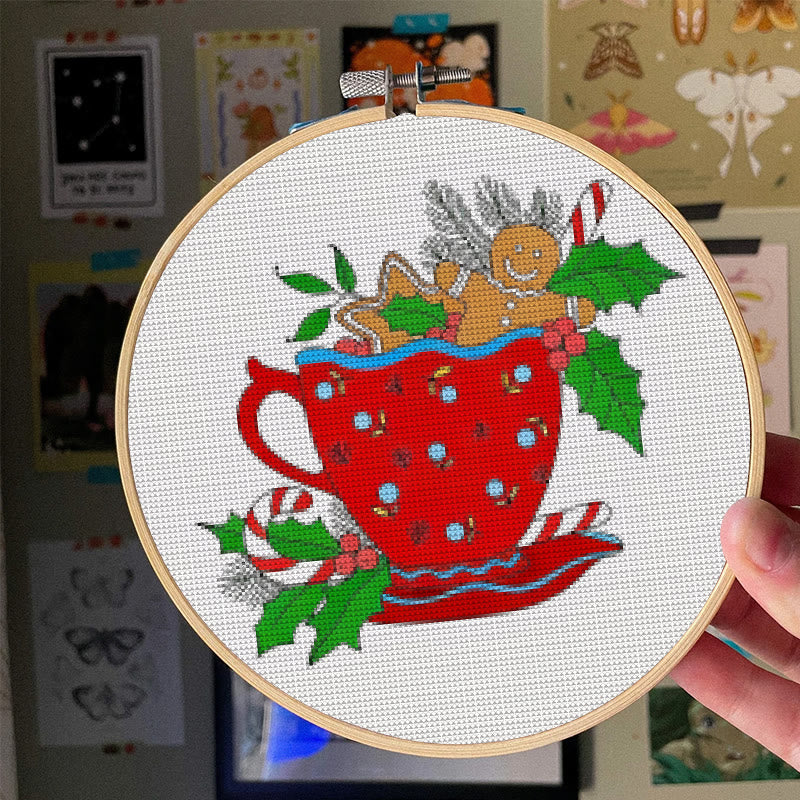 Cross Stitch Kit - Christmas Cup | Winter Needle Artwork | Unique Holiday  Collection - image 4