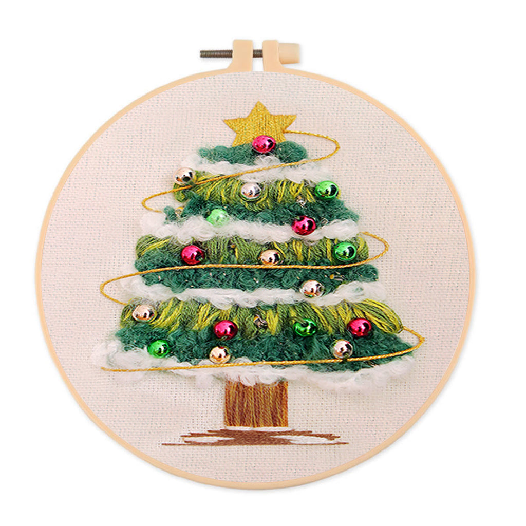 Rubbyoo Embroidery Kit - Shining Christmas Tree | Festive Holiday Decor | Perfect Needle Craft  - Shining Christmas Tree Embroidery Kit - image 0