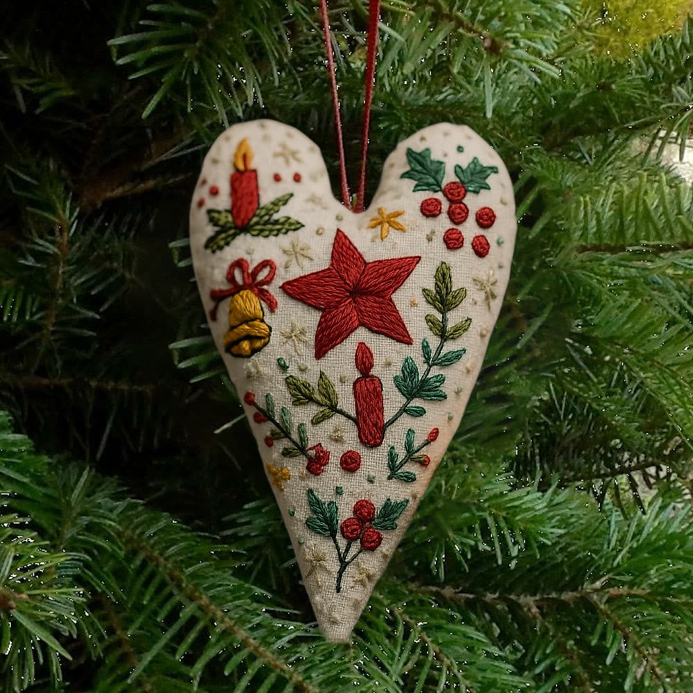 Rubbyoo Heart Embroidery Kit - Christian Candle | Christmas Decoration | Nice Festival Gift - image 0