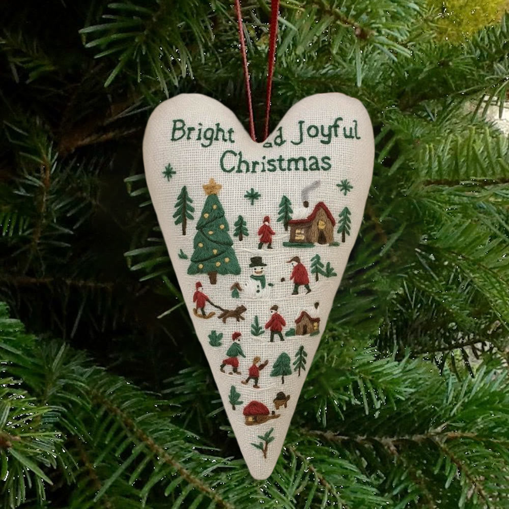 Rubbyoo Heart Embroidery Kit - Christmas Diorama | Christmas Decoration | Diy Holiday Gift - image 0