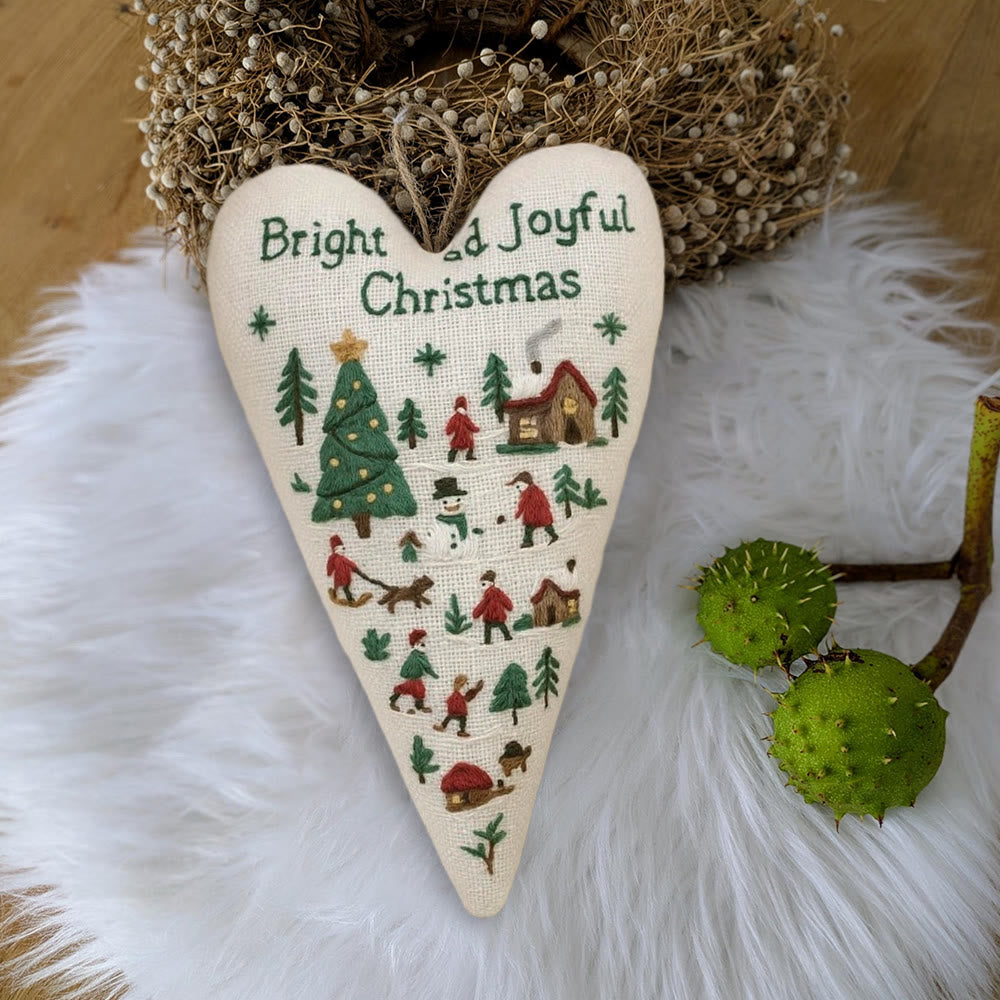 Rubbyoo Heart Embroidery Kit - Christmas Diorama | Christmas Decoration | Diy Holiday Gift - image 3