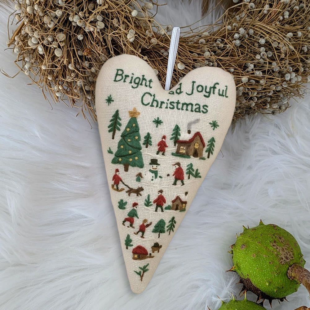 Rubbyoo Heart Embroidery Kit - Christmas Diorama | Christmas Decoration | Diy Holiday Gift - image 1