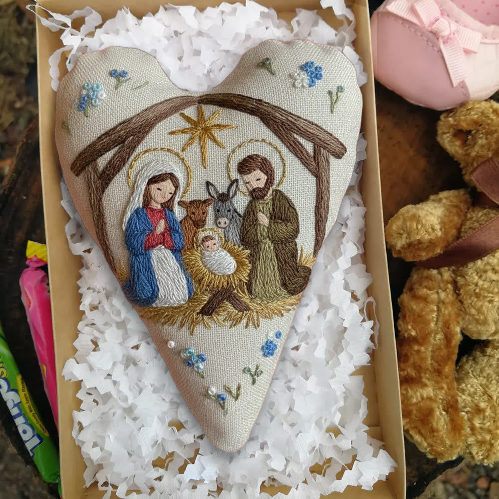 Rubbyoo Heart Embroidery Kit - Nativity Scene | Christmas Decoration | Meaningful Gift For Religious Enthusiasts - image 5