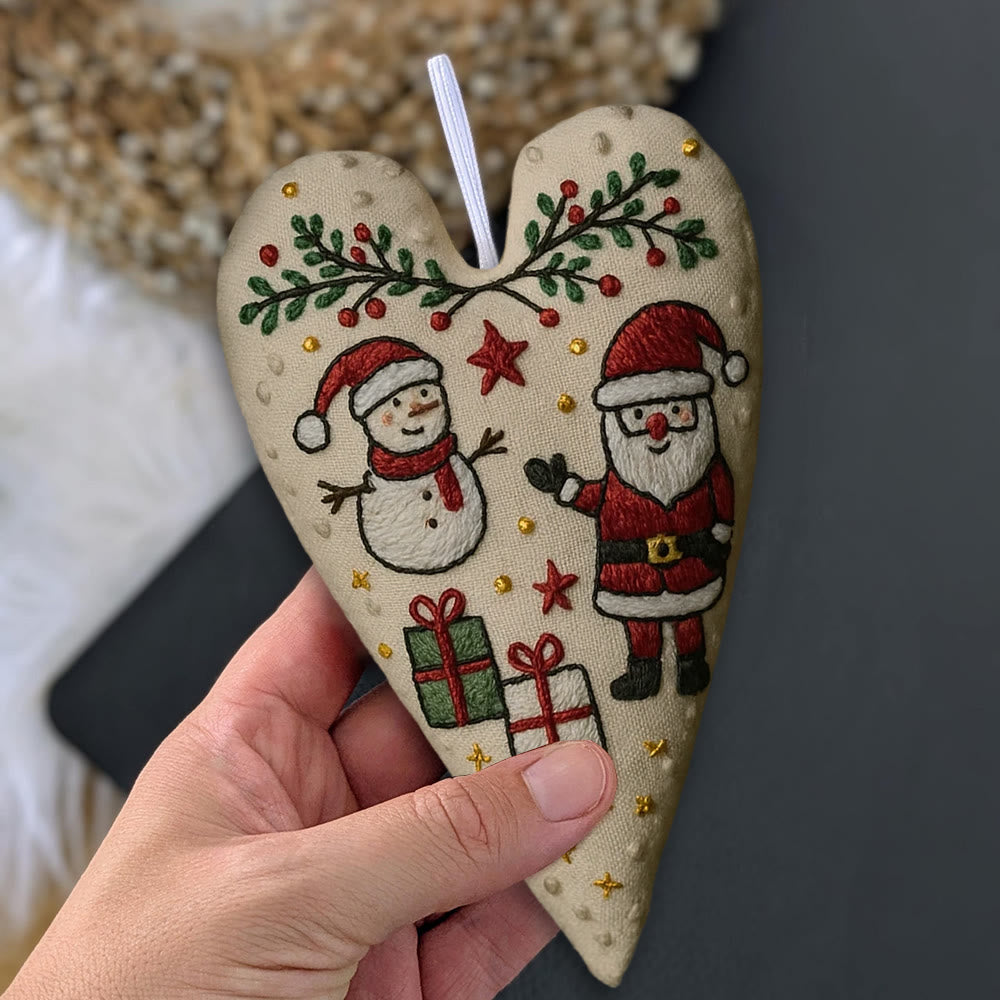 Rubbyoo Heart Embroidery Kit - Santa Snowman Christmas Scene | Festive Diy Decor | Creative Project Of Craft - image 9