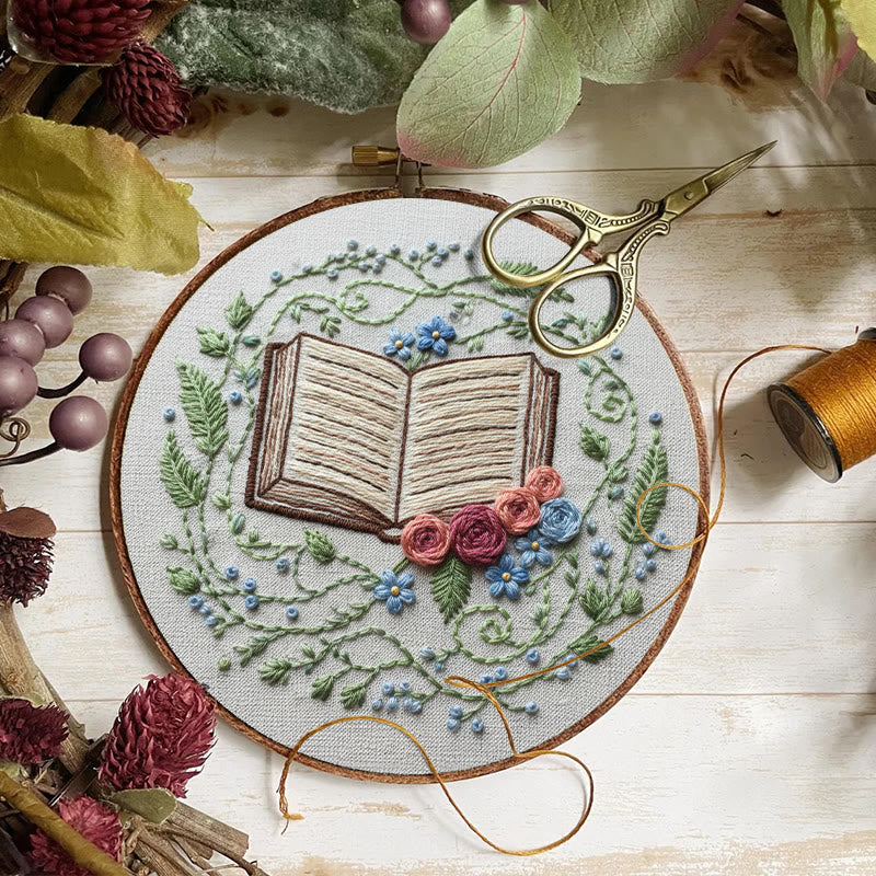 Rubbyoo Embroidery Kit - Blooming Book | Diy Hoop Art | Creative Home Ornament - image 7