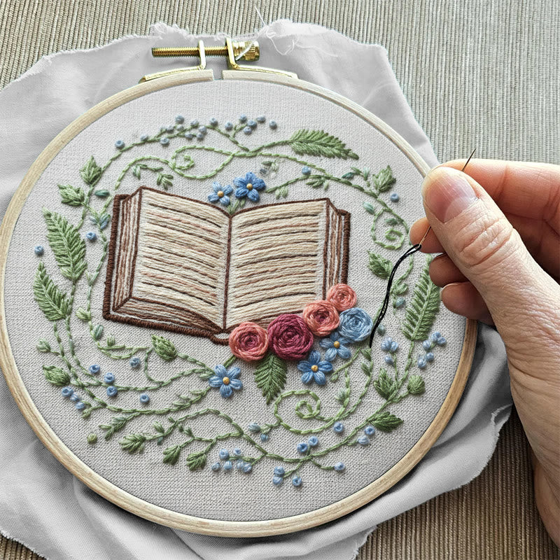 Rubbyoo Embroidery Kit - Blooming Book | Diy Hoop Art | Creative Home Ornament - image 10