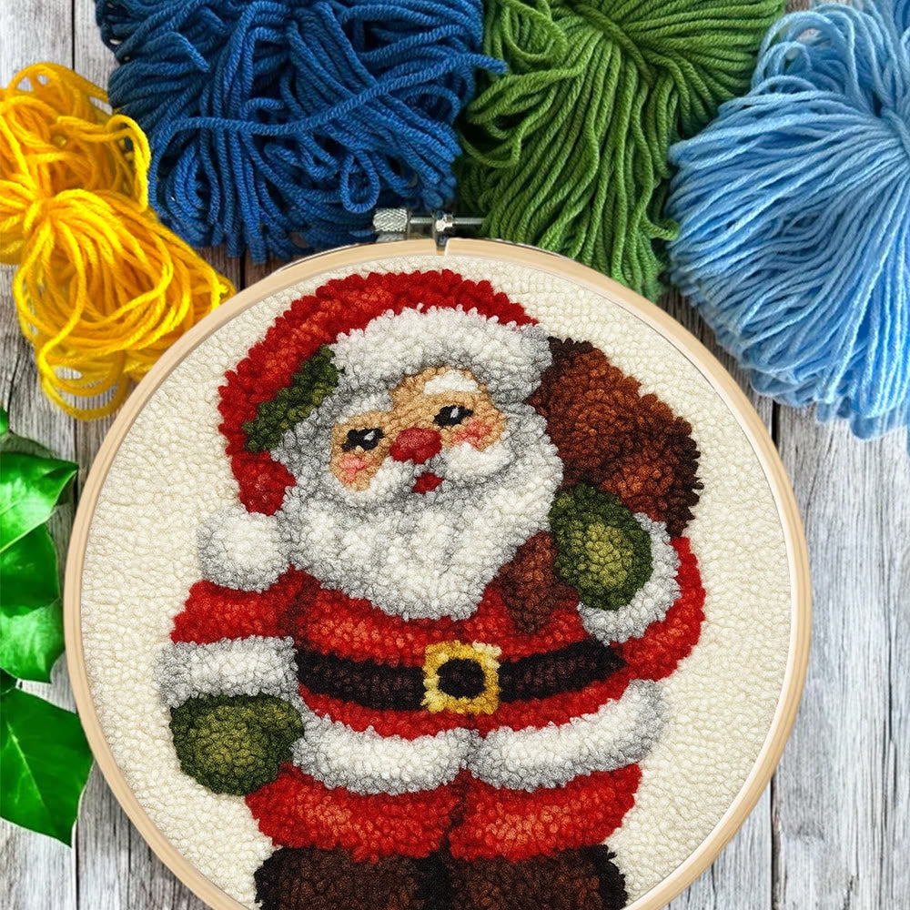 Santa Claus Punch Needle Kit - DIY Christmas Craft | Versatile Handmade Cup Mat - image 8