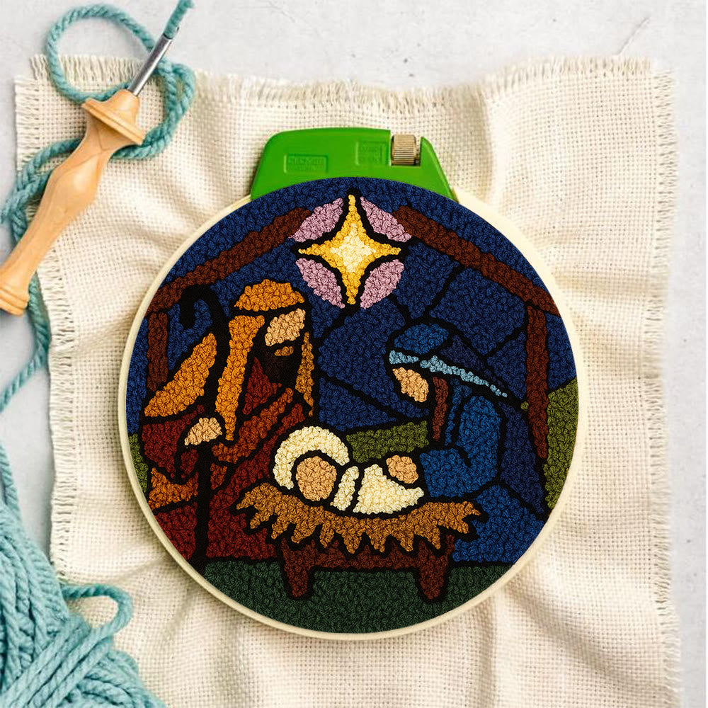 Nativity Scene Punch Needle Kit - Religious Craft | Handmade Decor For Religious Celebrations - image 2