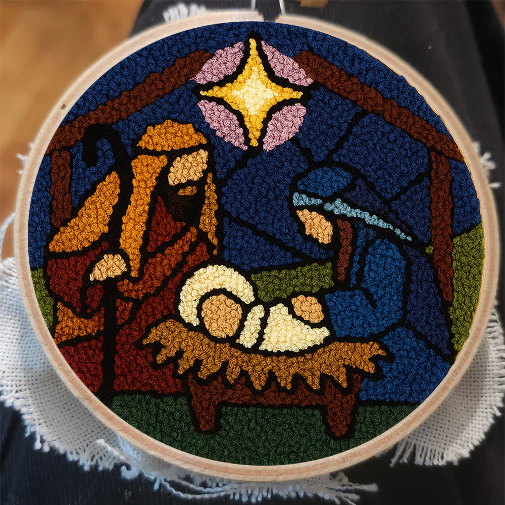 Nativity Scene Punch Needle Kit - Religious Craft | Handmade Decor For Religious Celebrations - image 6