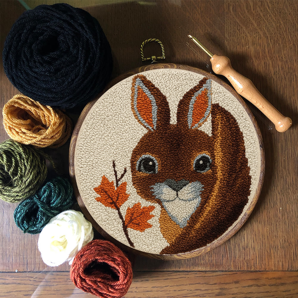 Autumn Bunny Punch Needle Kit - Handmade Craft | Ideal For Home Decor - image 4